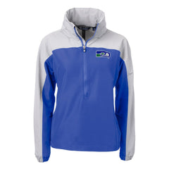 Seattle Seahawks Cutter & Buck Women's Charter Eco Recycled Half-Zip Hooded Anorak Jacket | NFL On sale