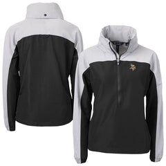 Minnesota Vikings Cutter & Buck Women's Charter Eco Recycled Half-Zip Hooded Anorak Jacket | NFL On sale