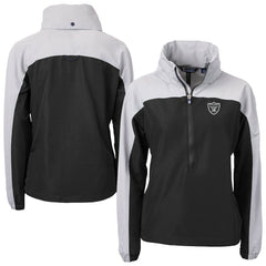 Las Vegas Raiders Cutter & Buck Women's Charter Eco Recycled Half-Zip Hooded Anorak Jacket | NFL Near me