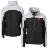 Washington Commanders Cutter & Buck Women's Charter Eco Recycled Half-Zip Hooded Anorak Jacket | NFL Hot