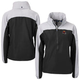Washington Commanders Cutter & Buck Women's Charter Eco Recycled Half-Zip Hooded Anorak Jacket | NFL New