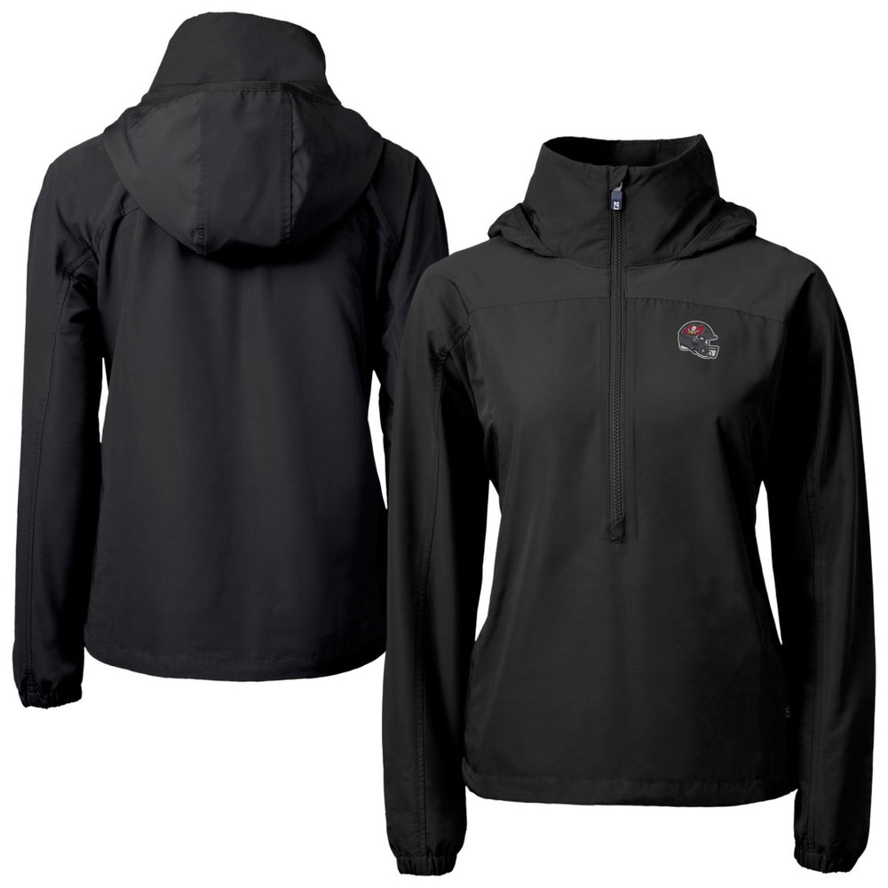 Tampa Bay Buccaneers Cutter & Buck Women's Charter Eco Recycled Half-Zip Hooded Anorak Jacket | NFL Sale