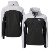 Buffalo Bills Cutter & Buck Women's Charter Eco Recycled Half-Zip Hooded Anorak Jacket | NFL Discount