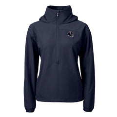 Chicago Bears Cutter & Buck Women's Charter Eco Recycled Half-Zip Hooded Anorak Jacket | NFL Hot