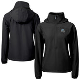 Detroit Lions Cutter & Buck Women's Charter Eco Recycled Half-Zip Hooded Anorak Jacket | NFL US