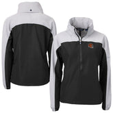 Cincinnati Bengals Cutter & Buck Women's Charter Eco Recycled Half-Zip Hooded Anorak Jacket | NFL New