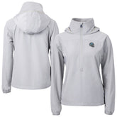 Detroit Lions Cutter & Buck Women's Charter Eco Recycled Half-Zip Hooded Anorak Jacket | NFL Near me