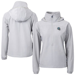Detroit Lions Cutter & Buck Women's Charter Eco Recycled Half-Zip Hooded Anorak Jacket | NFL Near me