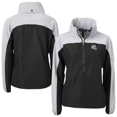 Miami Dolphins Cutter & Buck Women's Charter Eco Recycled Half-Zip Hooded Anorak Jacket | NFL Outlet
