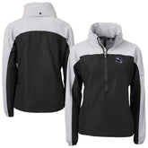 Minnesota Vikings Cutter & Buck Women's Charter Eco Recycled Half-Zip Hooded Anorak Jacket | NFL Outlet