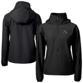 Minnesota Vikings Cutter & Buck Women's Charter Eco Recycled Half-Zip Hooded Anorak Jacket | NFL Sale