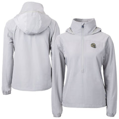New Orleans Saints Cutter & Buck Women's Charter Eco Recycled Half-Zip Hooded Anorak Jacket | NFL Discount