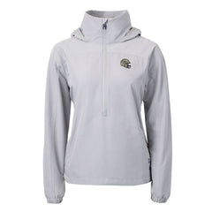 New Orleans Saints Cutter & Buck Women's Charter Eco Recycled Half-Zip Hooded Anorak Jacket | NFL Discount