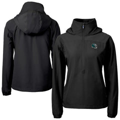 Philadelphia Eagles Cutter & Buck Women's Charter Eco Recycled Half-Zip Hooded Anorak Jacket | NFL Online