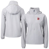 Denver Broncos Cutter & Buck Women's Charter Eco Recycled Half-Zip Hooded Anorak Jacket | NFL Near me