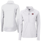San Francisco 49ers Cutter & Buck Women's Adapt Eco Knit Stretch Recycled Raglan Half-Zip Top | NFL New