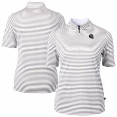 Jacksonville Jaguars Cutter & Buck Women's Virtue Eco Pique Stripe Recycled Quarter-Zip Top | NFL Near me