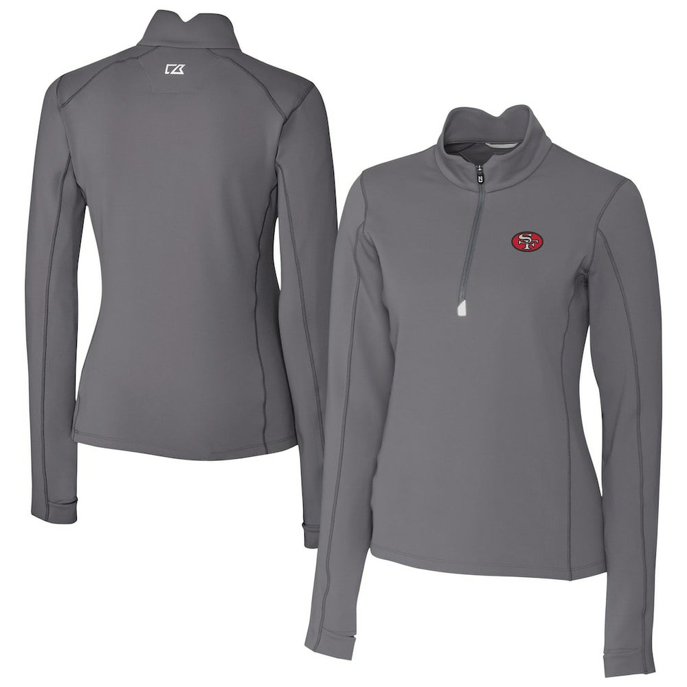 San Francisco 49ers Cutter & Buck Women's Traverse Stretch Quarter-Zip Pullover Top | NFL Online
