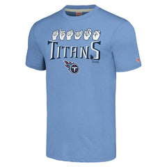 Tennessee Titans Homage Unisex The NFL ASL Collection by Love Sign American Sign Language T-Shirt | NFL On sale