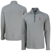 Boston Red Sox Cutter & Buck Peshastin Eco Fleece Recycled Raglan Quarter-Zip Top - MLB Tops