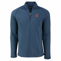 Cleveland Guardians Cutter & Buck Peshastin Eco Fleece Recycled Raglan Quarter-Zip Top - MLB Tops