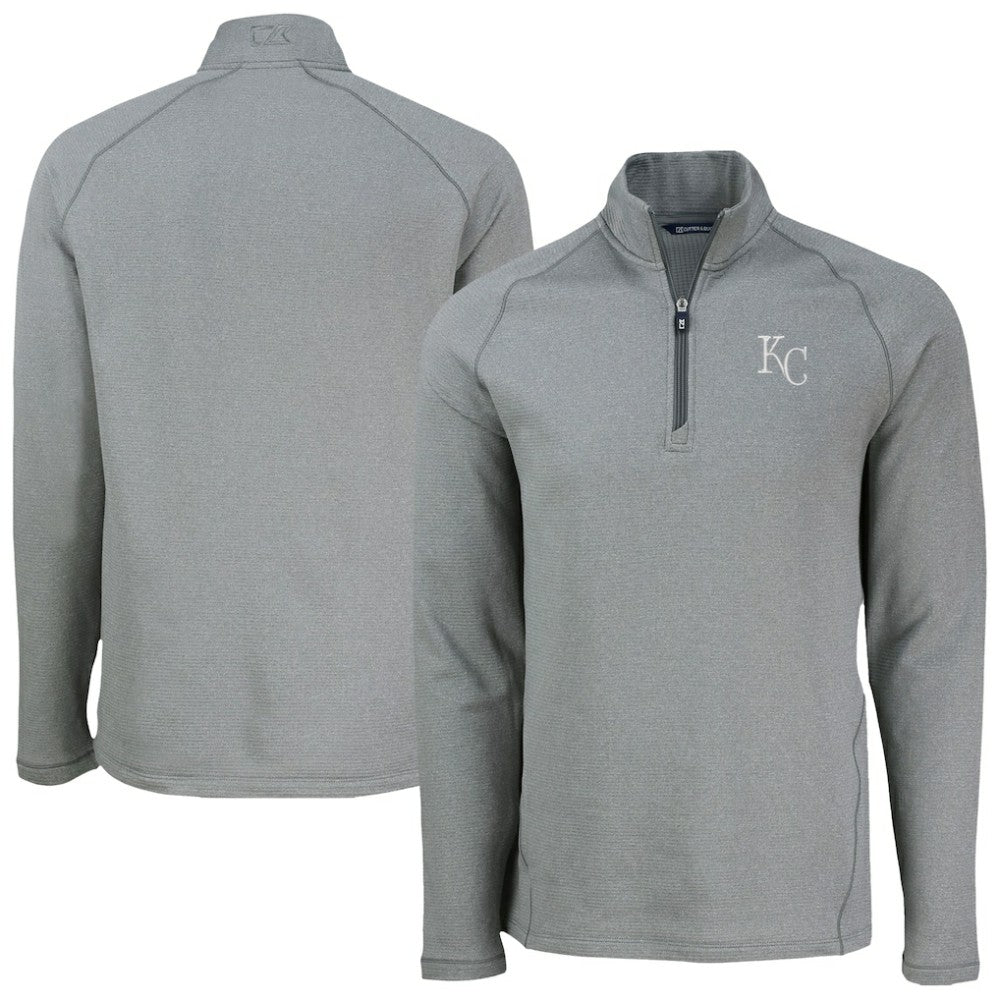 Kansas City Royals Cutter & Buck Peshastin Eco Fleece Recycled Raglan Quarter-Zip Top - MLB Tops