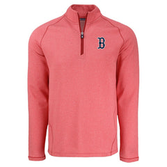 Boston Red Sox Cutter & Buck Peshastin Eco Fleece Recycled Raglan Quarter-Zip Top - MLB Tops