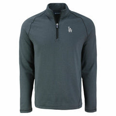 Los Angeles Dodgers Cutter & Buck Peshastin Eco Fleece Recycled Raglan Quarter-Zip Top - MLB Tops