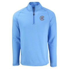 Chicago Cubs Cutter & Buck Peshastin Eco Fleece Recycled Raglan Quarter-Zip Top - MLB Tops