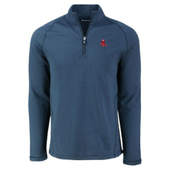 Boston Red Sox Cutter & Buck Peshastin Eco Fleece Recycled Raglan Quarter-Zip Top - MLB Tops