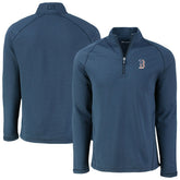 Boston Red Sox Cutter & Buck Peshastin Eco Fleece Recycled Raglan Quarter-Zip Top - MLB Tops