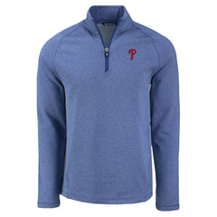 Philadelphia Phillies Cutter & Buck Peshastin Eco Fleece Recycled Raglan Quarter-Zip Top - MLB Tops