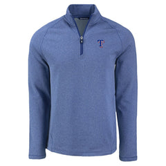 Texas Rangers Cutter & Buck Peshastin Eco Fleece Recycled Raglan Quarter-Zip Top - MLB Tops