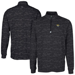 Jacksonville Jaguars Cutter & Buck Traverse Camo Print Stretch Quarter-Zip Top | NFL Discount