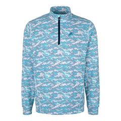 Detroit Lions Cutter & Buck Traverse Camo Print Stretch Quarter-Zip Pullover Top | NFL Outlet