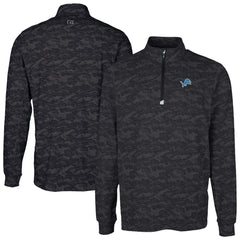 Detroit Lions Cutter & Buck Traverse Camo Print Stretch Quarter-Zip Top | NFL US