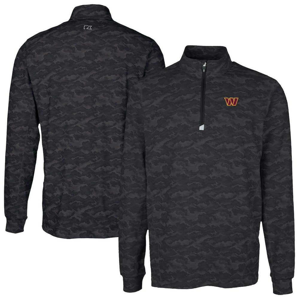 Washington Commanders Cutter & Buck Traverse Camo Print Stretch Quarter-Zip Top | NFL Online