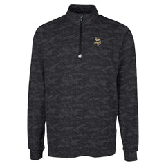 Minnesota Vikings Cutter & Buck Traverse Camo Print Stretch Quarter-Zip Top | NFL New