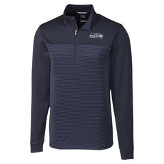 Seattle Seahawks Cutter & Buck Traverse Stripe Stretch DryTec Quarter-Zip Top | NFL Hot