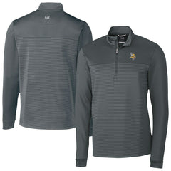 Minnesota Vikings Cutter & Buck Traverse Stripe Stretch DryTec Quarter-Zip Top | NFL US