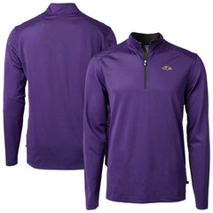 Baltimore Ravens Cutter & Buck Virtue Eco Pique Micro Stripe Quarter-Zip Jacket | NFL New
