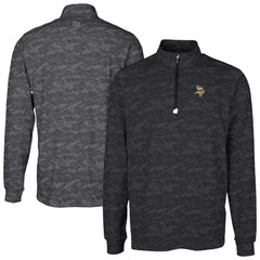 Minnesota Vikings Cutter & Buck Big & Tall Traverse Eco Camo Tri-Blend DryTec Quarter-Zip Jacket | NFL On sale