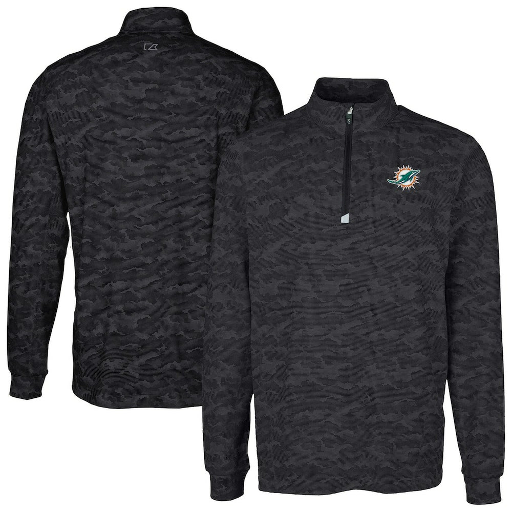 Miami Dolphins Cutter & Buck Big & Tall Traverse Eco Camo Tri-Blend DryTec Quarter-Zip Jacket | NFL Near me