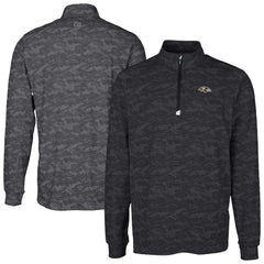 Baltimore Ravens Cutter & Buck Big & Tall Traverse Eco Camo Tri-Blend DryTec Quarter-Zip Jacket | NFL Discount