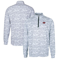 San Francisco 49ers Cutter & Buck Big & Tall Traverse Eco Camo Tri-Blend DryTec Quarter-Zip Jacket | NFL Discount