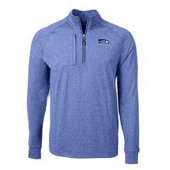 Seattle Seahawks Cutter & Buck Big & Tall Adapt Eco Raglan Quarter-Zip Jacket | NFL Sale