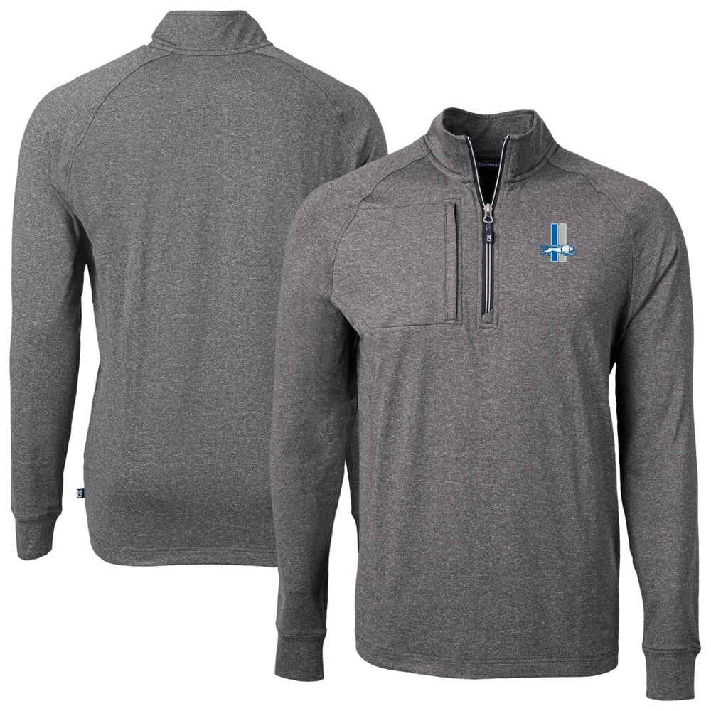 Detroit Lions Cutter & Buck Big & Tall Adapt Eco Raglan Quarter-Zip Jacket | NFL Sale