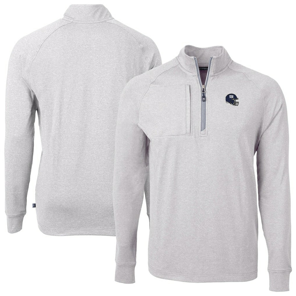 New York Giants Cutter & Buck Big & Tall Adapt Eco Raglan Quarter-Zip Jacket | NFL On sale