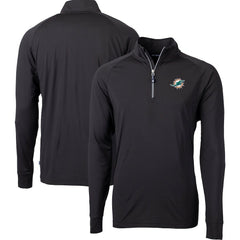 Miami Dolphins Cutter & Buck Big & Tall Adapt Eco DryTec Raglan Quarter-Zip Jacket | NFL Discount