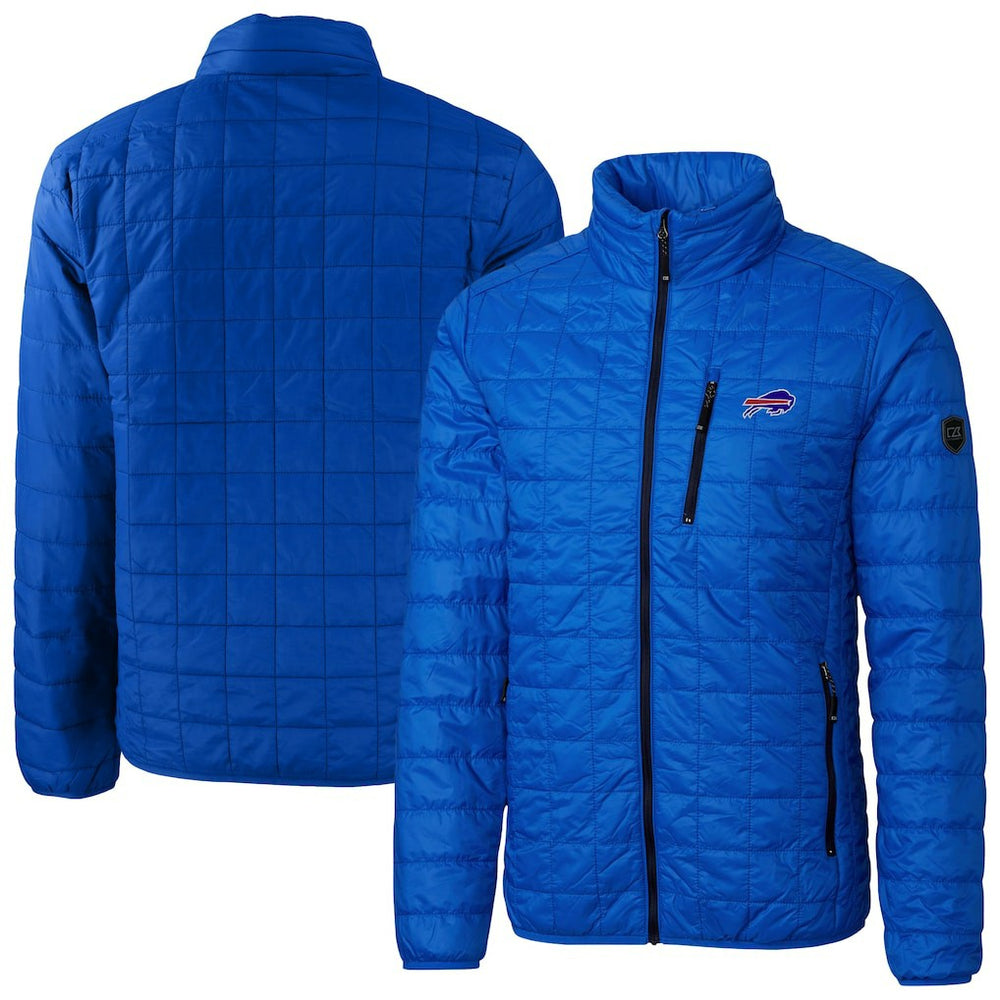 Buffalo Bills Cutter & Buck Big & Tall Rainier PrimaLoft Eco Insulated Full-Zip Hoodie Puffer Jacket | NFL Sale